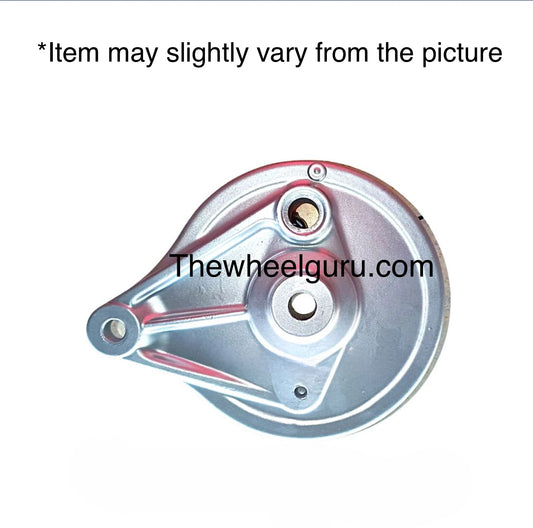 TheWheelGuru Rear Drum Plate for Hero Super Splendor | Glamour | Glamour Alloy Wheel | CD Deluxe | Passion Pro | Splendor Plus | Splendor NXG| Big Plate Colour Silver